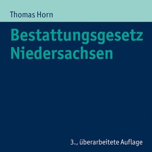 Buchcover Bestattungsgesetz Niedersachsen